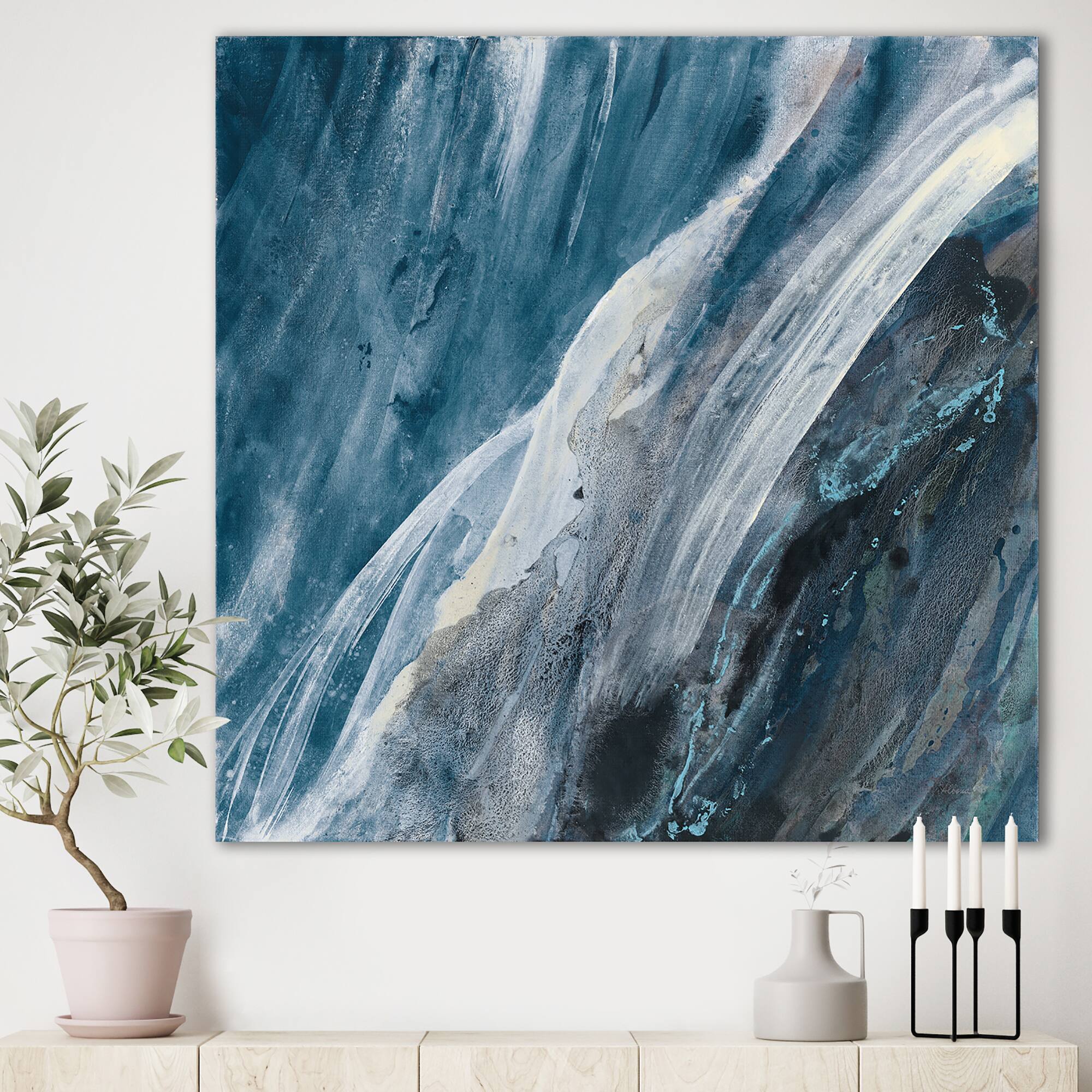 Designart - Splash Blue Indigo